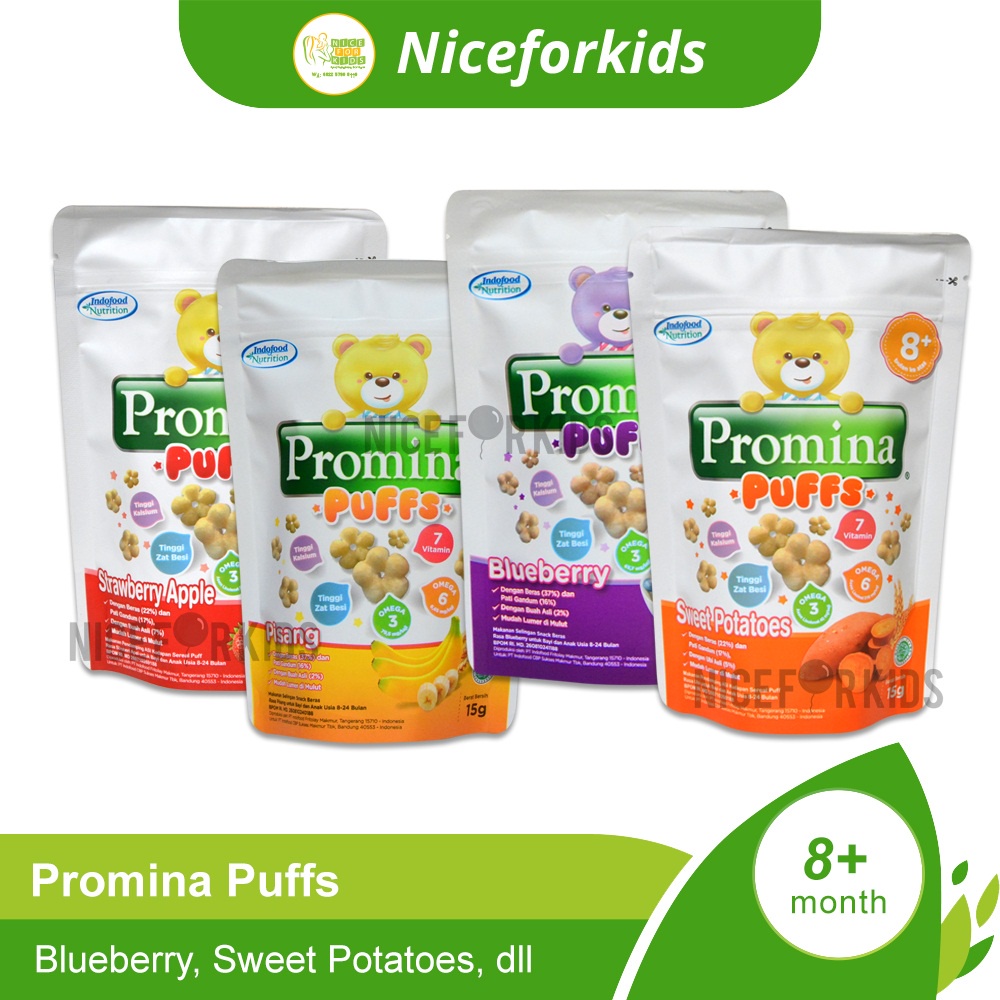 Promina Puff Snack Anak Aneka Rasa dari Promina Puffs Untuk Camilan Cemilan Bayi