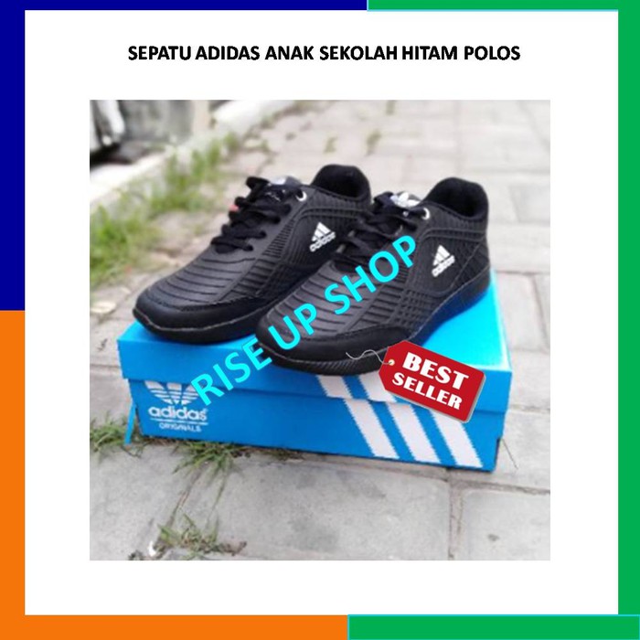 {KUALITAS TERBAIK}      SEPATU ADIDAS ANAK SEKOLAH HITAM POLOS LAKI PEREMPUAN PRIA WANITA