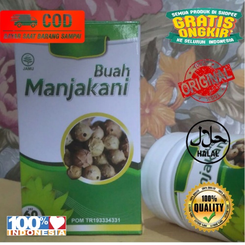 Kapsul Herbal MANJAKANI isi 60 kapsul asli 100% kapsul buah manjakani asli halal bpom mengobati keputihan obat merapatkan organ kewanitaan