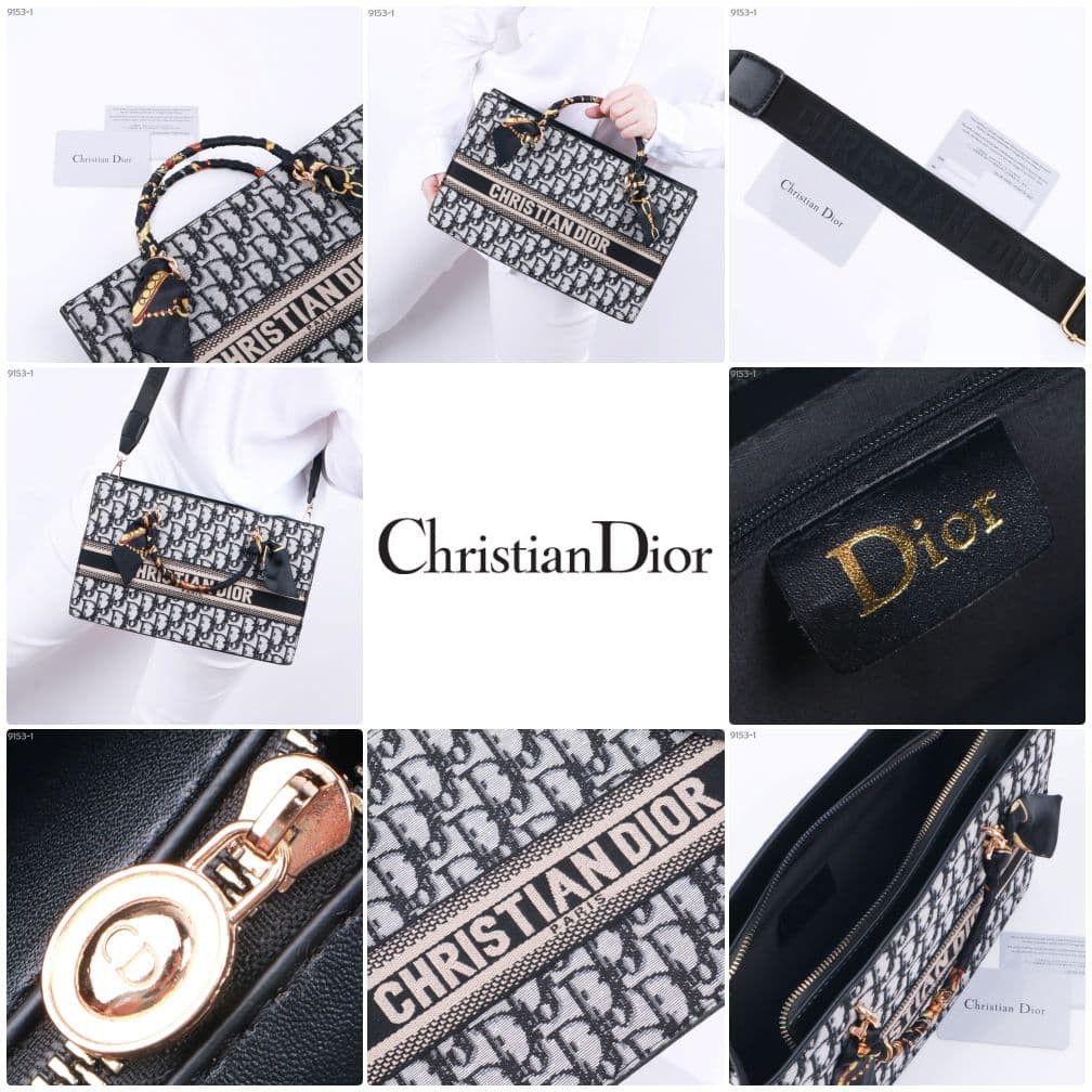 COD ❤️ Tas Wanita Christian Dior Book Top handlebag Premium tali panjang BestQuality
