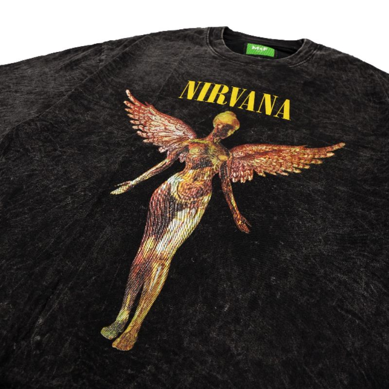 OVERSIZE TSHIRT TEE TOXIC1805 NIRVANA 02 BLACK WASH PREMIUM