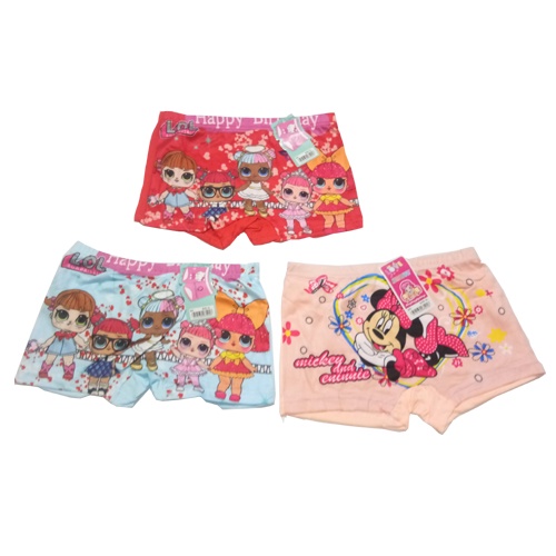 PROMO 3 Pcs CELANA DALAM BOXER ANAK PEREMPUAN BAHAN HALUS / FASHION ANAK PEREMPUAN / PAKAIAN DALAM KARTUN / CELANA DALAM MOTIF FROZEN MOTIF KUDA PONY MOTIF RANDOM-Vegasus Store (COD)