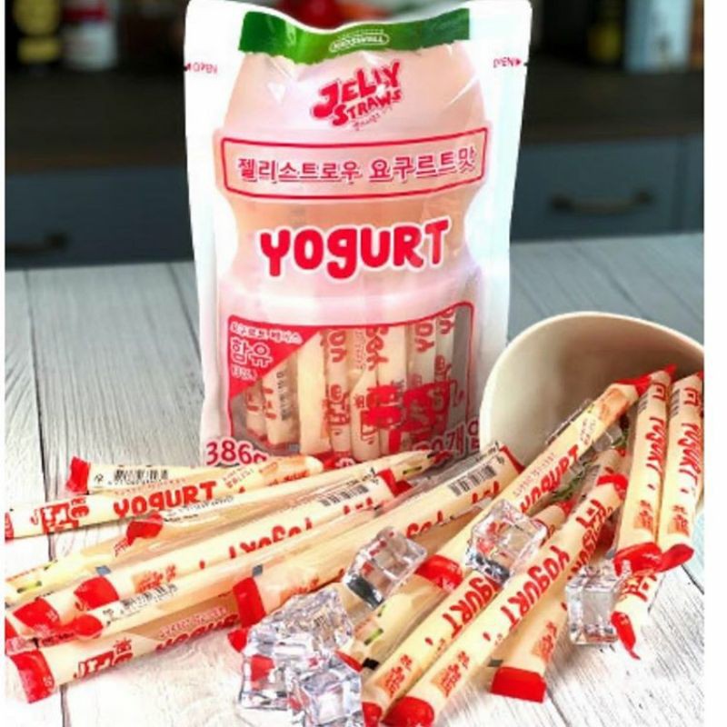 

Jelly straw yoghurt