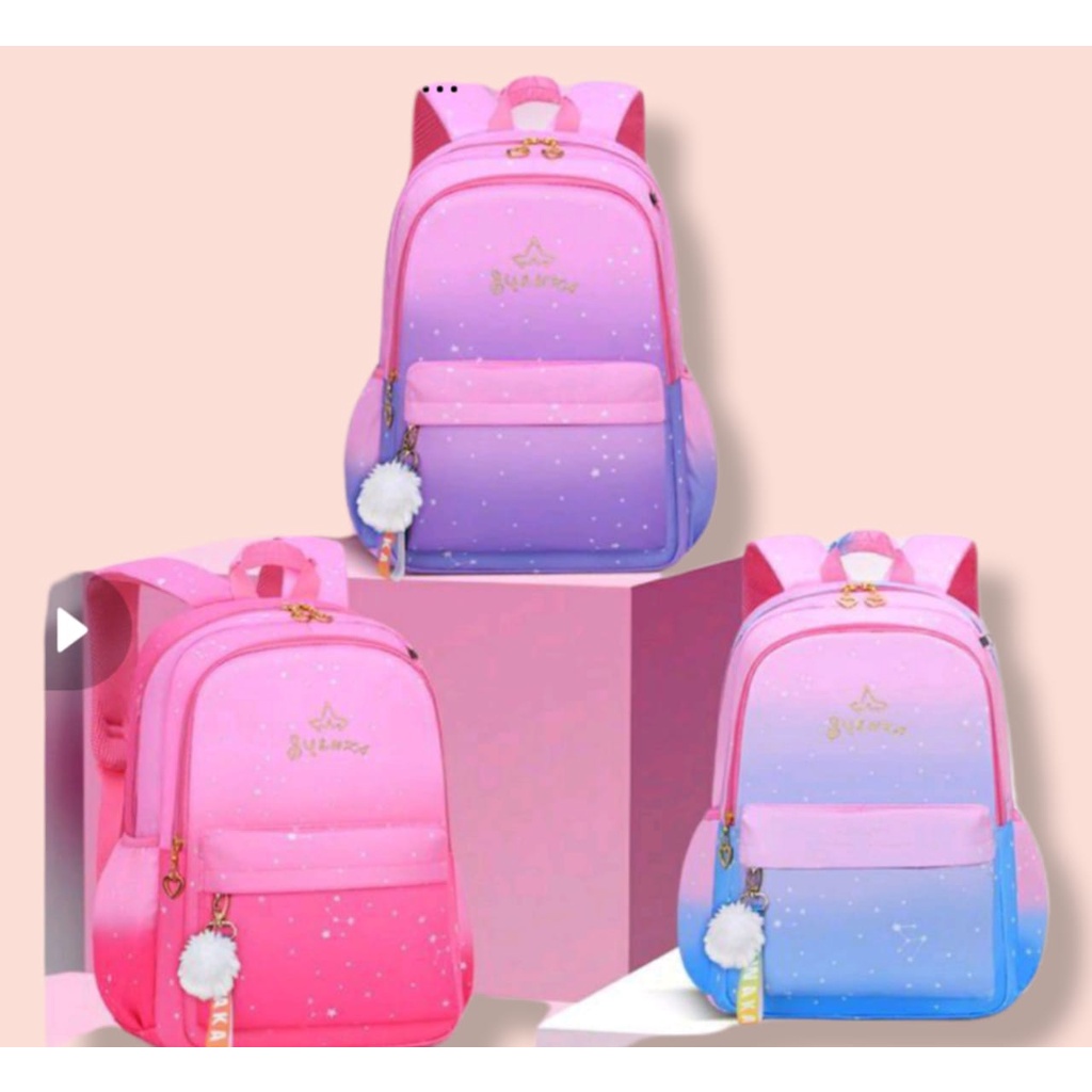 18 INCH WATERPROOF EDITION 003L - Tas Ransel Sekolah Anak Perempuan SD SMP SMA TAS IMPORT BARANG ORI 100%