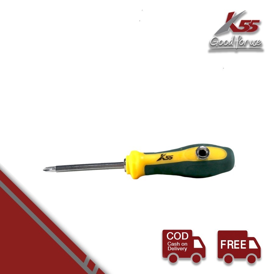 K55 OBENG 3 Way Plus Minus Screwdriver Obeng T