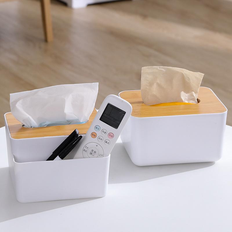 (BOW) Kotak Tissue Plus Tempat Remote 2in1 Multifungsi