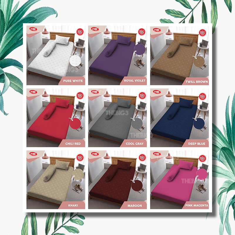 Kintakun Sprei 120x200 navy merah hijau ungu pink putih hijau abu coklat Anemone Biscotti Ivy Lavender Northern Snorlax  - 120 T20 Polos Emboss Embos SP TBT