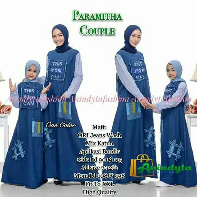 COUPLE MUSLIM IBU DAN ANAK PARAMITHA COUPLE JEANS WASH