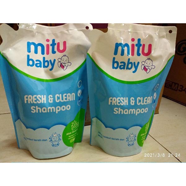 Mitu Baby Shampoo Fresh &amp; Clean 400 ml | Shampo Bayi Aloe Vera &amp; Kemiri &amp; Urang Aring_Cerianti