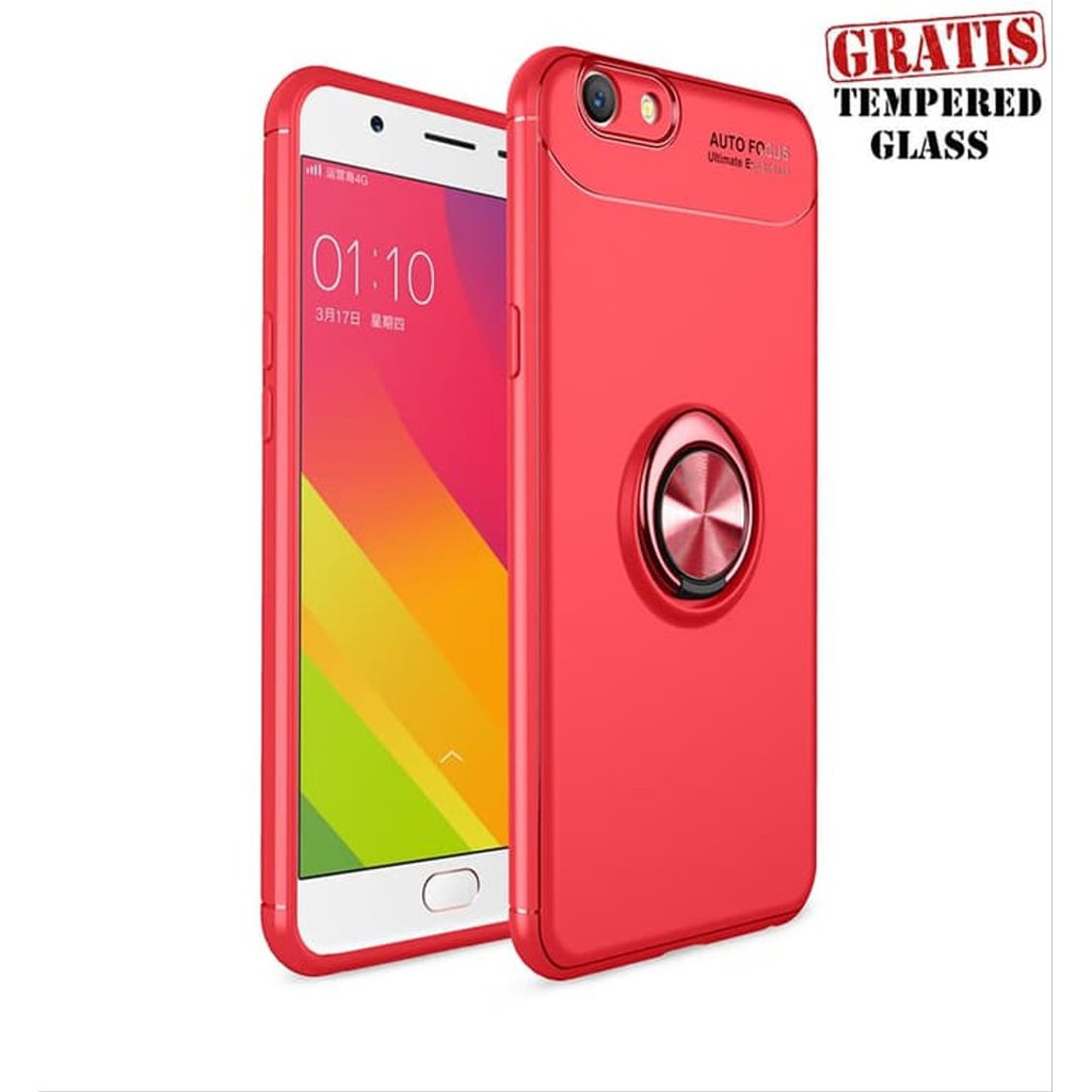 Oppo F1s OppoF1s Invisible I Ring iRing Soft Case Cover Casing Free Tempered Glass