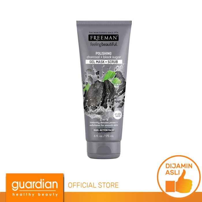 FREEMAN CHARCOAL+BLACK SGR GEL MSK 175ML