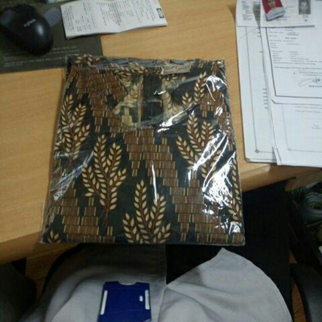 Dress Tunik Batik Serut Genes Daun Kode P (bisa Couple)