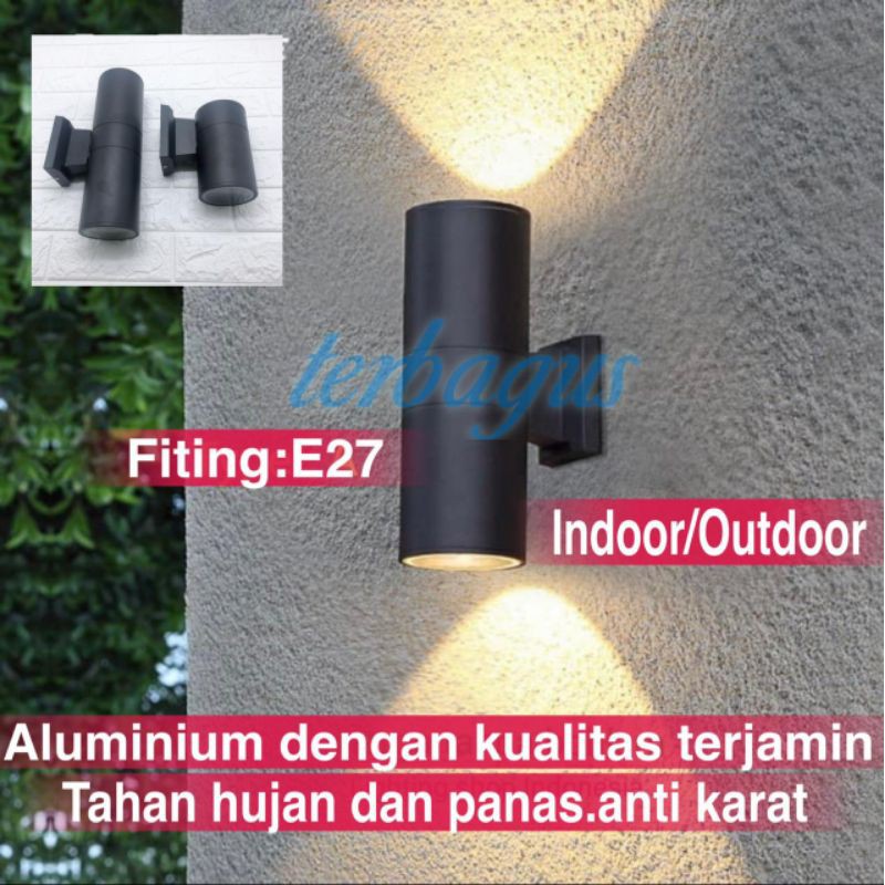 lampu dinding taman waterproof minimalis pilar lagar outdoor indoor