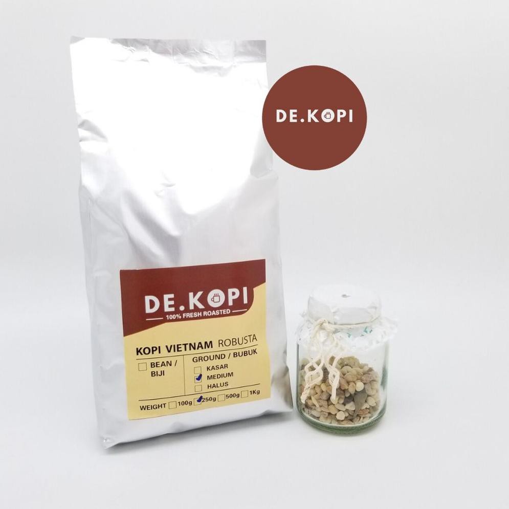 

Ekom0miz Kopi Bubuk Vietnam Robusta 250 gr Biji Terbaik Sangrai Terenak Jamin Fresh Aroma Wangi Seme