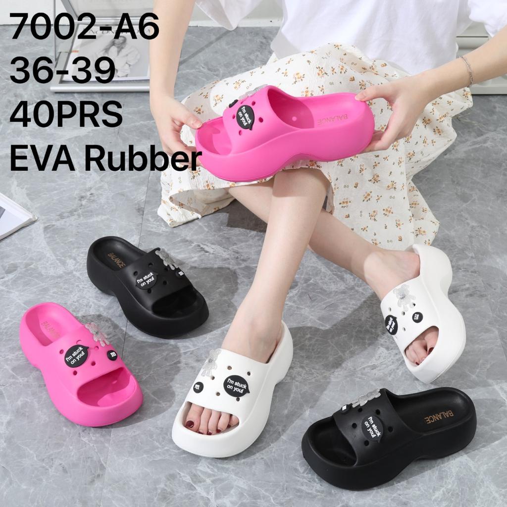 Sandal Fuji / Sandal Wanita Jelly Wedges Platfrom Tebal Dengan Jibbitz Terbaru Import Balance 7002-A6 / 7002-A7