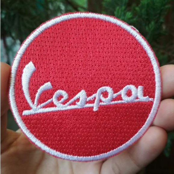 patch bordir vespa merah