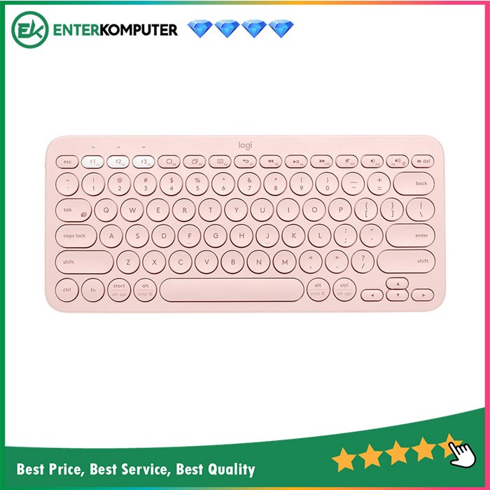 Logitech Keyboard K380 Bluetooth (Off White/ Rose)