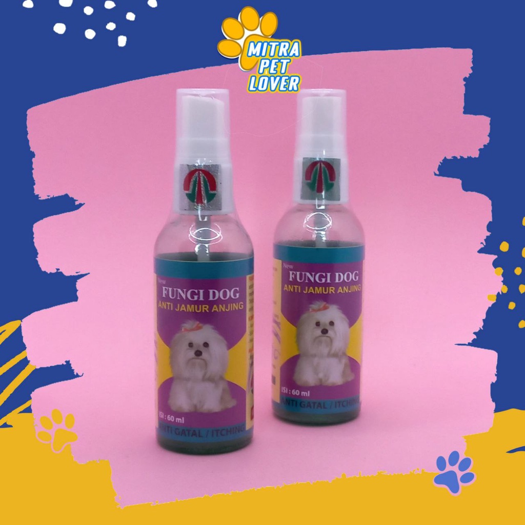 OBAT ANTI JAMUR ANJING - FUNGI DOG SPRAY 60 ML ORIGINAL - CAIRAN SEMPROT FUNGIDOG ANTI INFEKSI CEGAH GATAL DAN JAMUR PADA DOGY AMAN AMPUH PET ANIMAL HEALTHCARE AND VETERINARY TAMASINDO KESEHATAN DAN VITAMIN HEWAN BINATANG PELIHARAAN MITRAPETLOVER