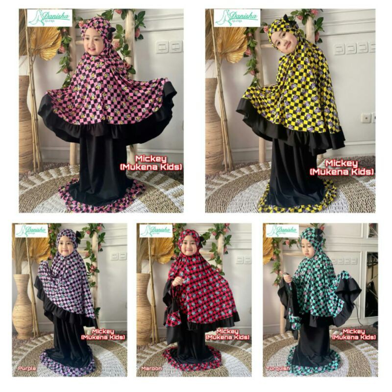 MICKEY MUKENA ANAK JERSEY KIDS by DANISHA