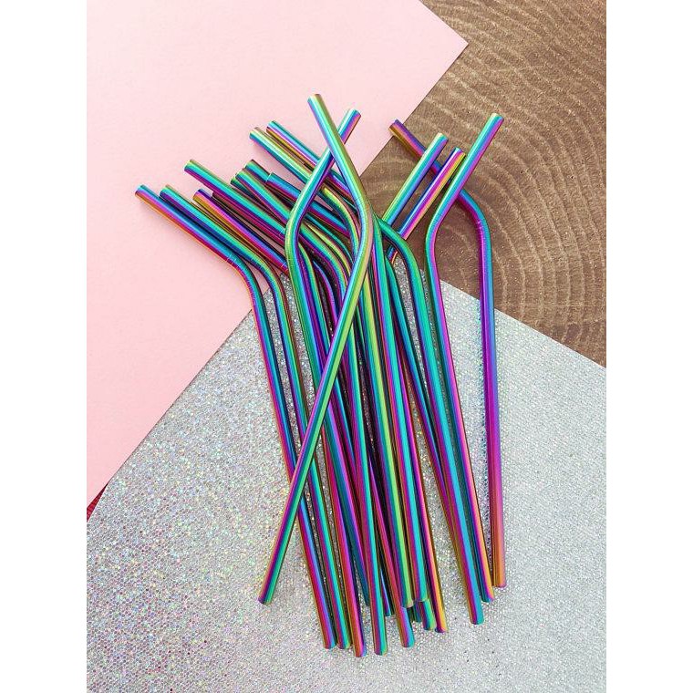 Sedotan Stainless Steel Straw RAINBOW / PELANGI - Sedotan Metal