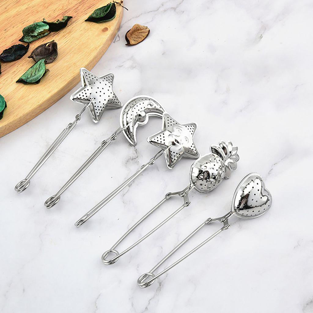 [Elegan] Tea Infuser Tahan Panas Mudah Membersihkan Herb Spice Filter Aksesoris Teh Stainless Steel Dengan Pegangan Tea Ball