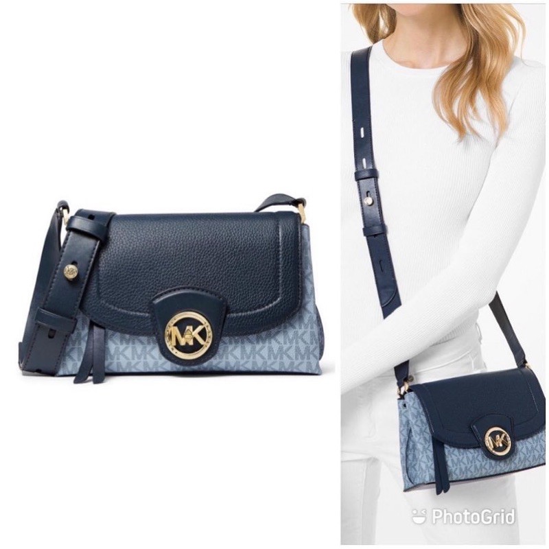 tas michael kors original - Michael kors bowery blue logo