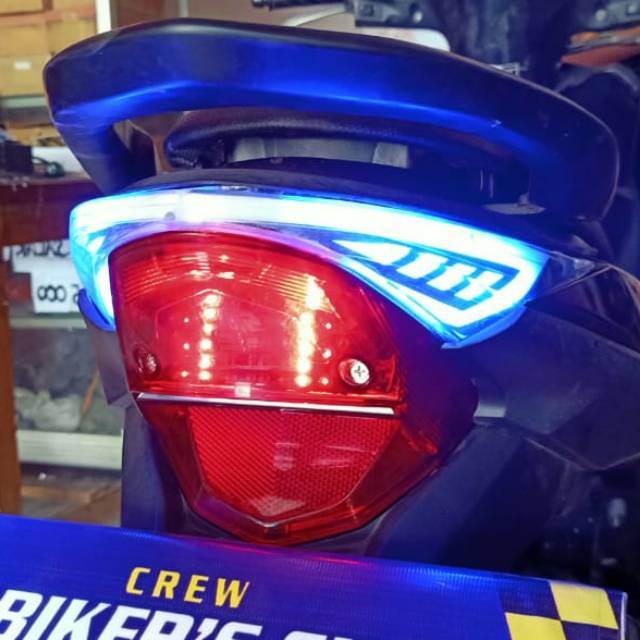lampu stop custom Honda beat Pop PNP langsung pasang