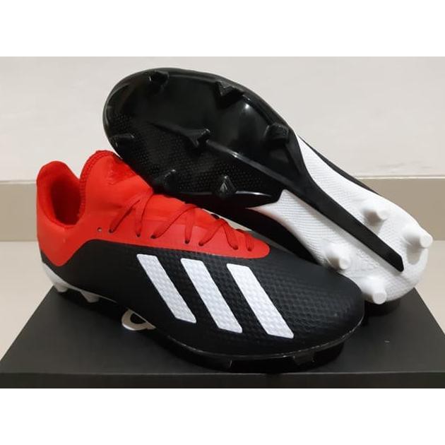 SOCCER SHOES ORIGINAL GRADE SEPATU BOLA - SOCCER ADIDAS X 18.3 NEXT GEN BLACK RED WHITE - FG