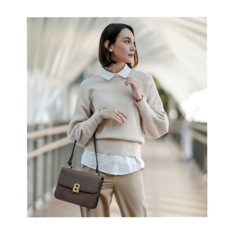 Audrey Canvas Bag Brown Buttonscarves