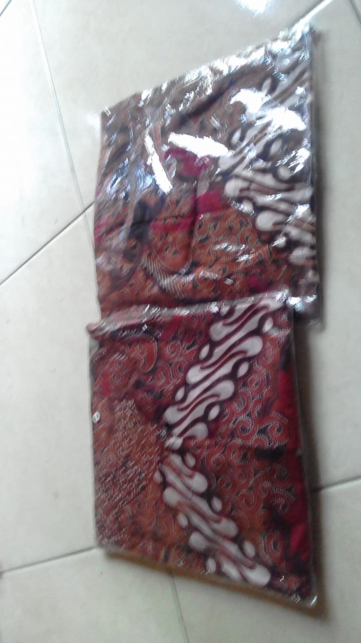 Batik Couple Keluarga Murah - Sania Ruffle Batik Couple Ori Standar & Jumbo - Batik Pekalongan