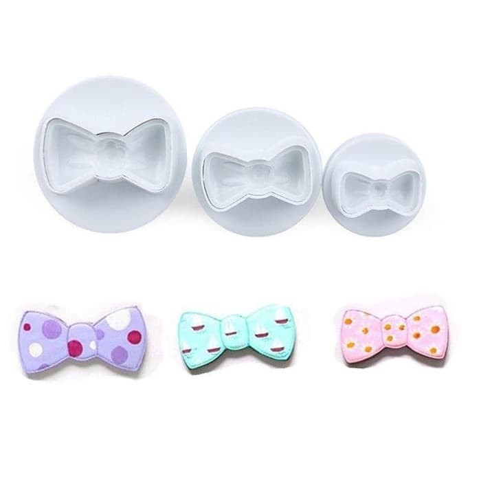 Fondant Plunger Cutter - Cetakan Fondant Bow Knot (3pcs)