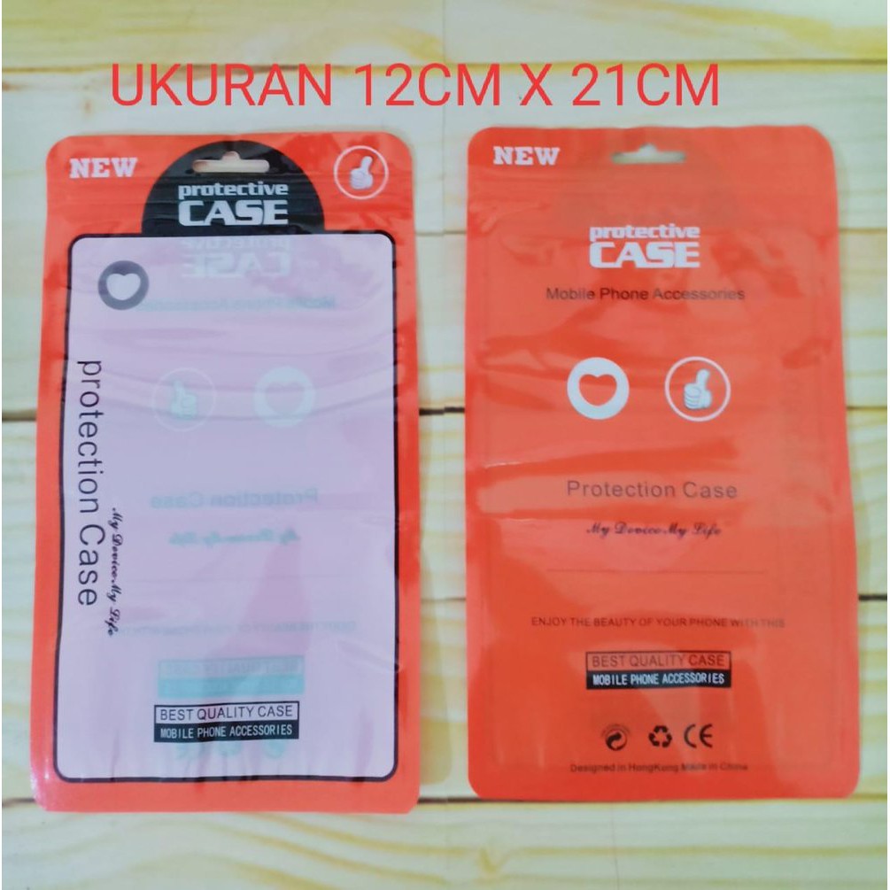 pakingan accesoris hp (isi 5 pcs) ukuran 12cm x 21cm-orange