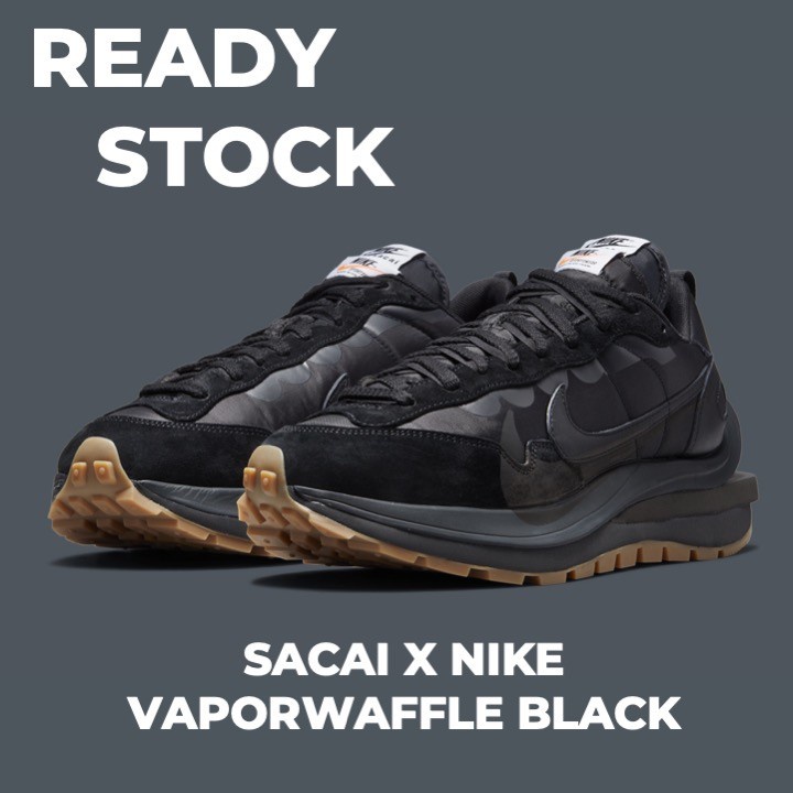 Sacai X Nike Vaporwaffle Black