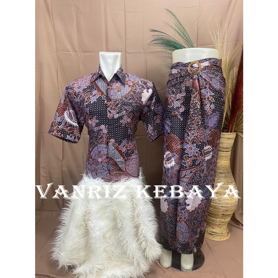 Vanriz Kebaya-Batik Couple Lengan Pendek Couple Rok Lilit