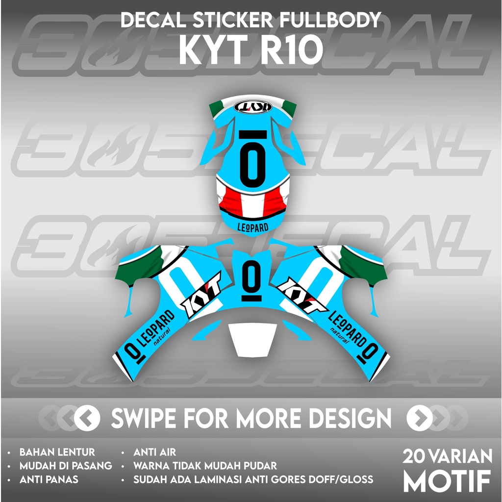 Decal Sticker Helm KYT R10 Part 1 Decal helm Decal sticker