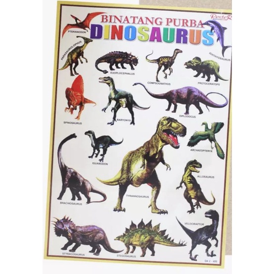 

poster edukasi anak/ binatang dinosaurus