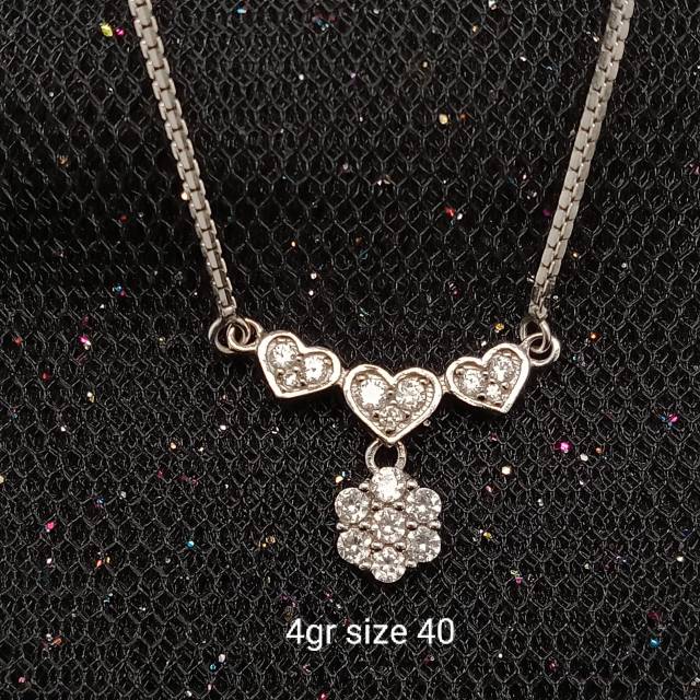 Kalung Emas 17 K - Putih 4gr Kadar 750 - 2850