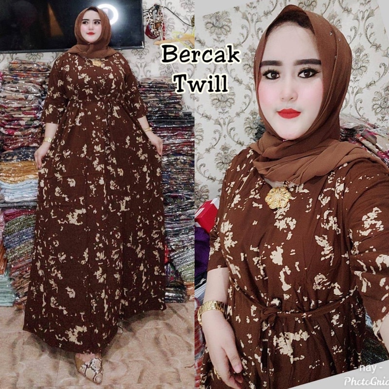 Gamis jumbo cabutan busui bercak