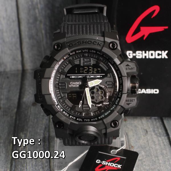 G Shock Casio GG1000 Full Black Hitam . Jam Tangan Pria