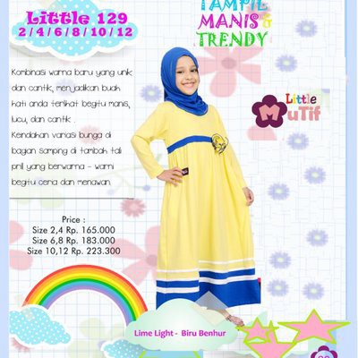 Gamis Anak Kaos MUTIF LMG 129|| Gamis Mutif Damoza Upmore