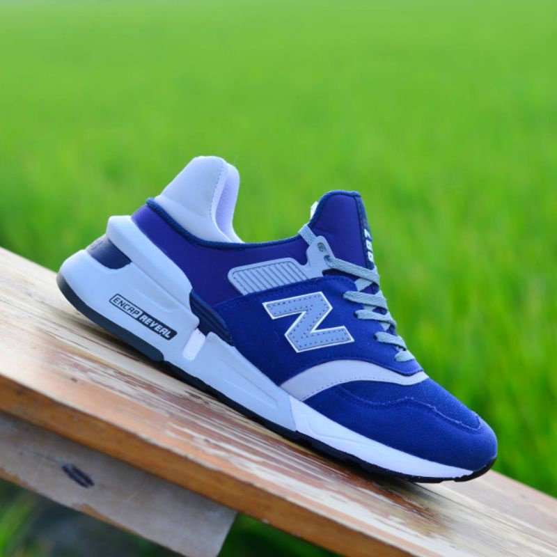 NEW BALANCE 997 NAVY BLACK | Sneakers Pria Olahraga Jogging Running Gaya Trendy Jalan2 Santai