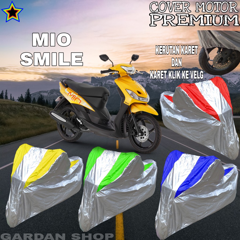 Sarung Motor Mio SMILE Silver KOMBINASI Body Cover Mio PREMIUM