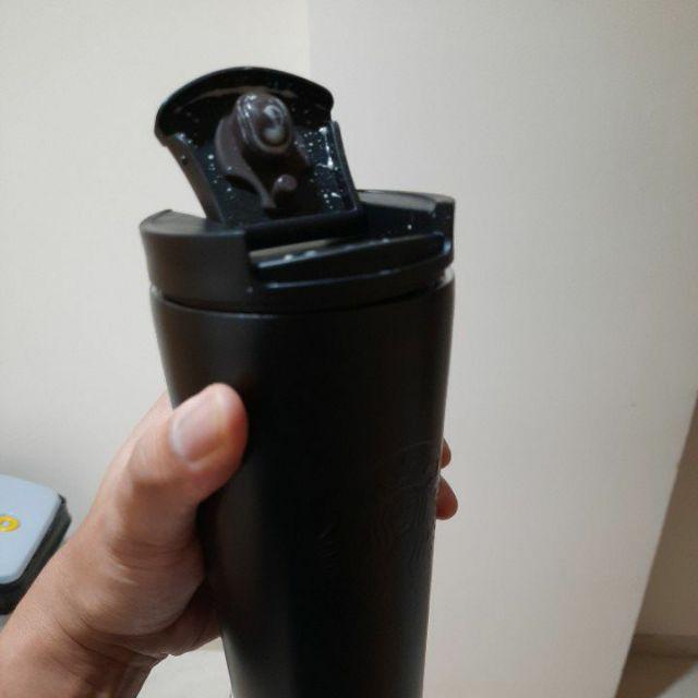 Starbucks Tumbler Siren Black Matte Troy Limited Rare Stainless