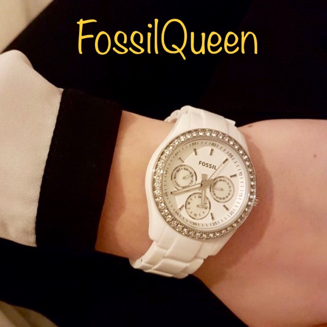 JAM TANGAN FOSSIL ORIGINAL White Second LIKE NEW