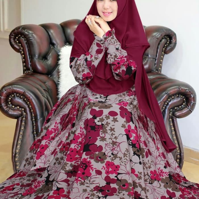  Baju  Lebaran  2021  Baju  Gamis Syari Wanita Terbaru Setelan 