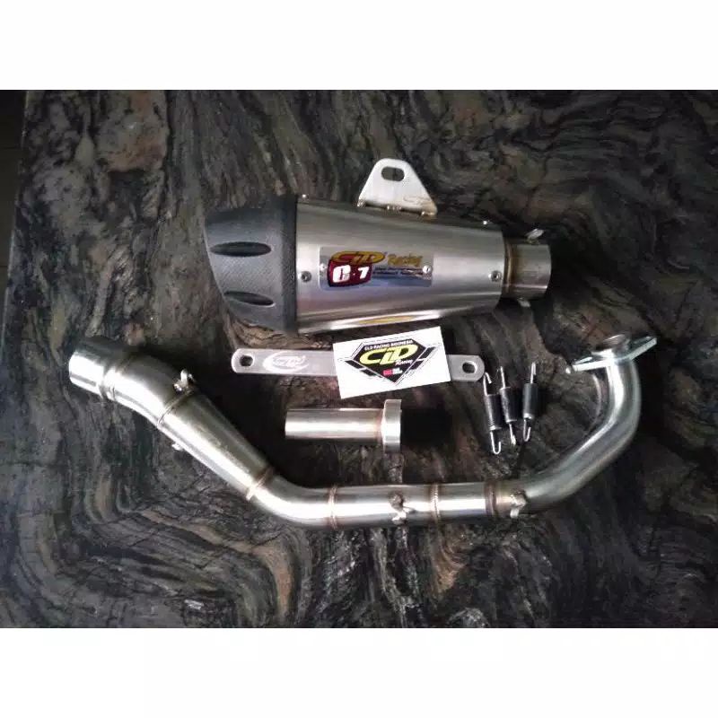 Knalpot CLD Racing All New Beat 2020 dan Genio type C7 doff inlet 50