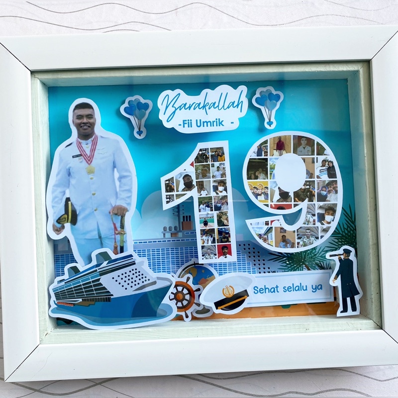 SCRAP MOZAIK FRAME 30x40cm  | anniversary, kado valentine | wisuda, kado birthday