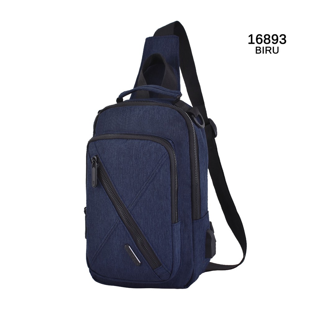 Tas Selampang Fashion 16893 Tas Dada Casual Stylish,Selempang Ransel(Free Kabel Extension USB)