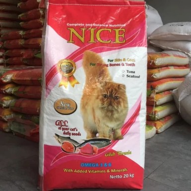 Makanan Kucing NICE Cat Food Repack 1kg 1 Kg Pakan Kering Dry Cat Food Catfood Murah