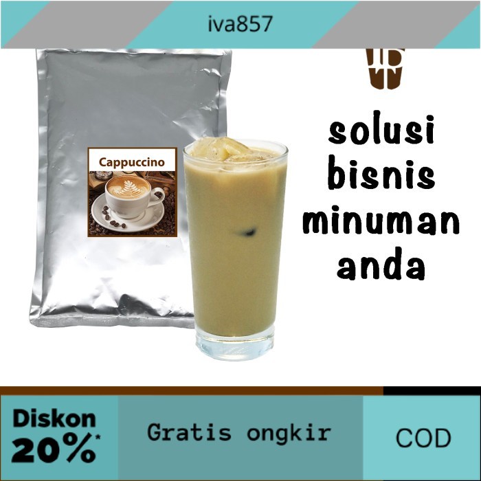 

PROMO Bahan Minuman Bubuk Capucino. Cappuccino Bubble Tea Drink Powder GRATIS ONGKIR